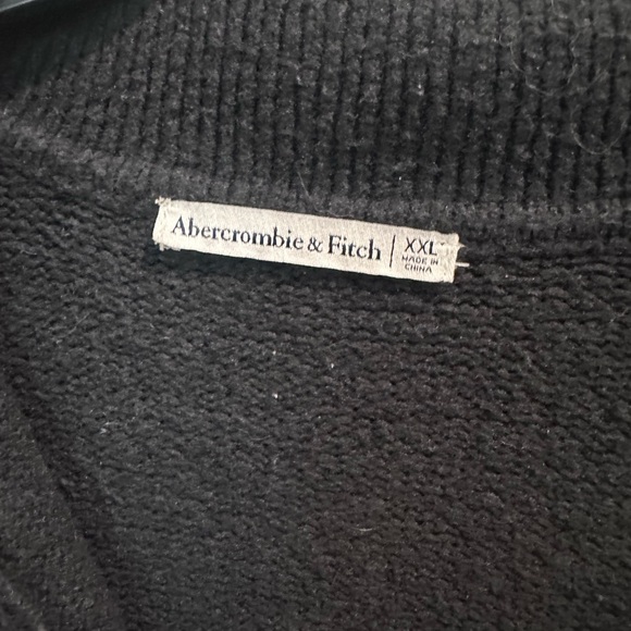 Abercrombie & Fitch V- Neck Collar Black Knit Long Sleeve Sweater Dress Sz XXL - Picture 3 of 4